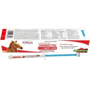Dewormer Horse Paste 1.87% Gel– Apple Flavor–6.08g Tube-Safe or Equine of All Ag
