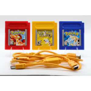 Pokemon Red Blue & Yellow Game Boy Authentic & Tested New Battery w/ Link Cables