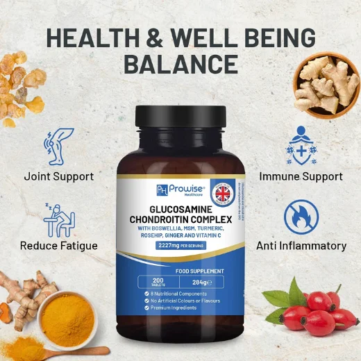 Glucosamine and Chondroitin Complex – 200 Tablets | 8 Nutrition for Joint Care - Image 2
