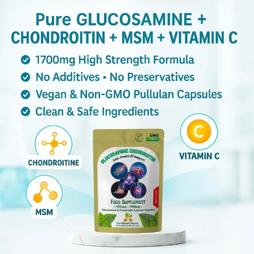 Glucosamine & Chondroitin Sulphate Complex – MSM + Vitamin C – 1700mg - Image 6