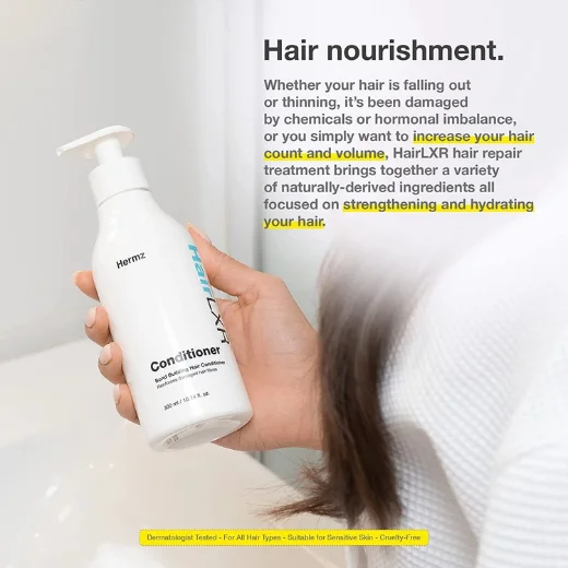 Regrowth Hair Conditioner 300ml Dry Damaged Reduces Breakage HairLXR Dermz - Image 8