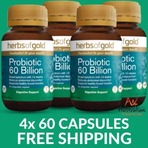 Herbs of Gold Probiotic 60 Billion | 60 Capsules - 4 PACK - $46.95 each