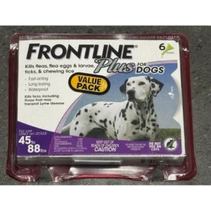 Frontline Plus For Dogs 45 to 88 LBS 6 Doses 6 Month Supply