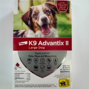 K9 Advantix II 6 Doses Flea, Tick, & Mosquito Prevention For 21-55lbs Large Dogs