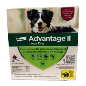 Advantage II for Large Dog 21-55 Lbs - 4 Pack - Free shipping